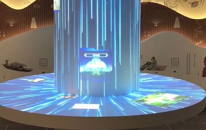 圓柱體瀑布投影桌面互動(dòng)